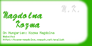 magdolna kozma business card